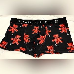 Philipp Plein Red Logo Bear mens under shorts NWOT